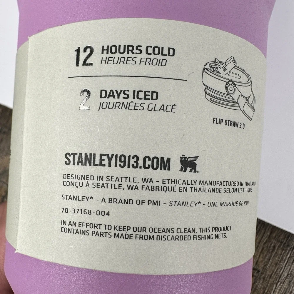 Stanley Tumbler Purple Lavender IceFlow Flip Straw 30oz Insulated Leak Resistant